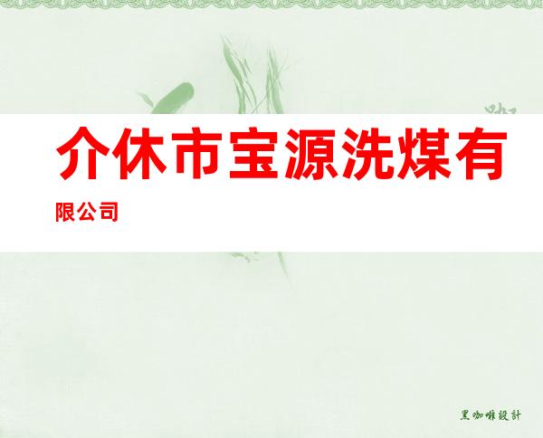 介休市宝源洗煤有限公司