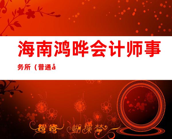 海南鸿晔会计师事务所（普通合伙）